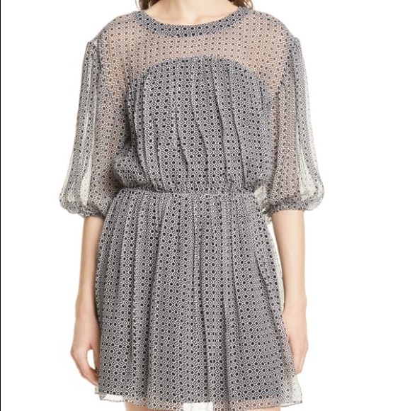 Joie Geo Print Silk Chiffon Dress NWT - Picture 5 of 5